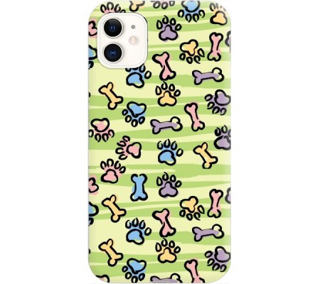 Cover Apple iPhone 11 DOG PAW Trasparent Border