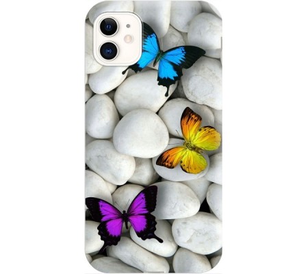 Cover Apple iPhone 11 BUTTERFLY Trasparent Border