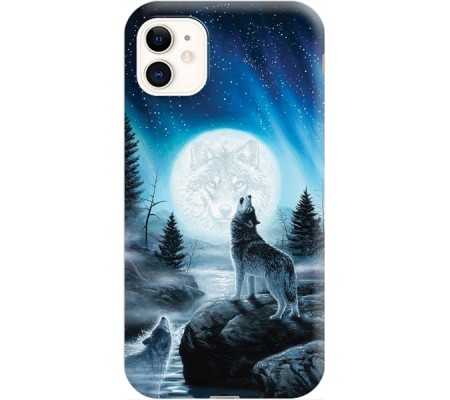 Cover Apple iPhone 11 WOLF Black Border