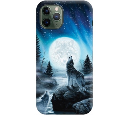 Cover Apple iPhone 11 pro WOLF Trasparent Border