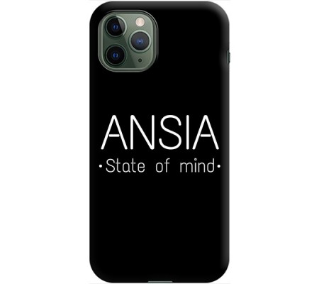 Cover Apple iPhone 11 pro max ANSIA STATE OF MIND Black Border