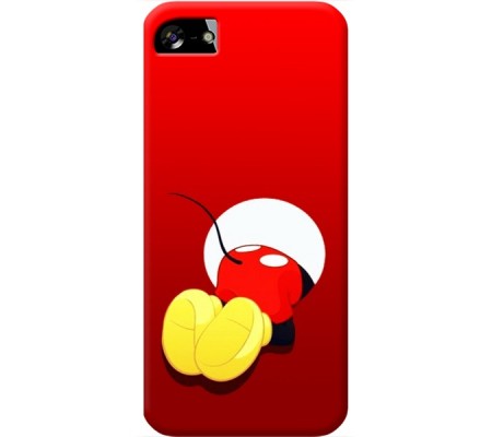 Cover Apple iPhone 5 BACK TOPOLINO MIKEY MOUSE Trasparent Border