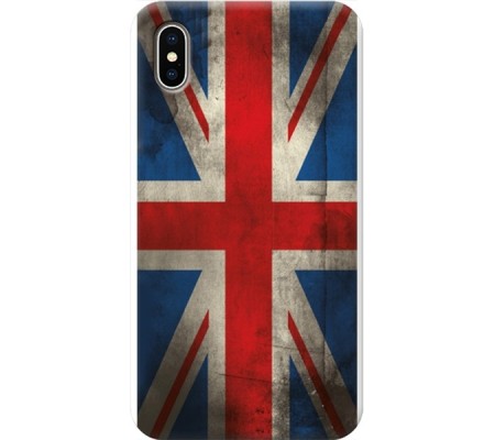 Cover Apple iPhone XS BANDIERA INLGESE Trasparent Border