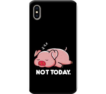 Cover Apple iPhone XS max NOT TODAY Trasparent Border