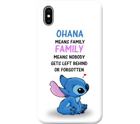 Cover Apple iPhone XS max OHANA MEANS FAMILY STITCH Black Border