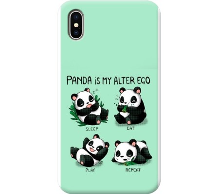 Cover Apple iPhone XS max PANDA IS MY ALTEREGO Black Border