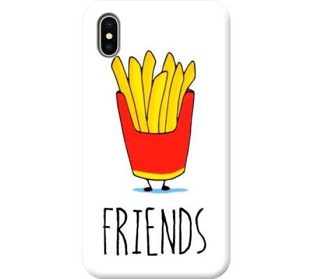 Cover Apple iPhone XS max PATATINE FRIENDS Trasparent Border