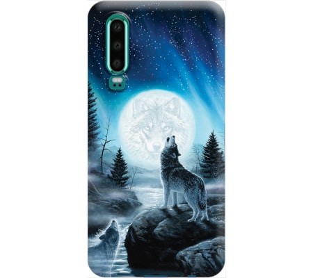 Cover Huawei P30 WOLF Black Border