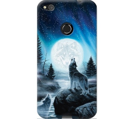 Cover Huawei P8 LITE 2017 WOLF Trasparent Border