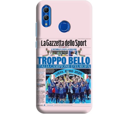Cover Huawei PSMART 2019 CAMPIONI D'EUROPA 2020 GAZZETTA ITALIACOMING HOME ITALIA Black Border