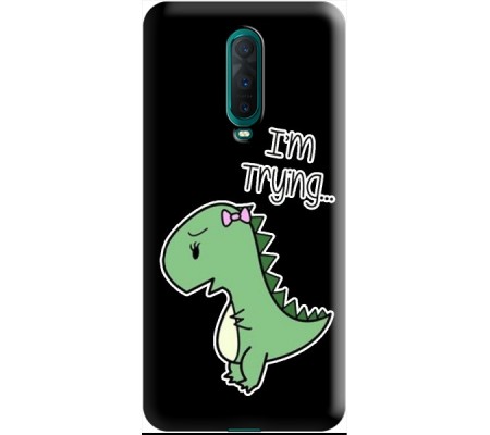 Cover Oppo RX 17 PRO TREX DINOSAURO IM TRYING Trasparent Border