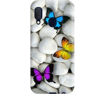 Cover Samsung A20E BUTTERFLY Trasparent Border