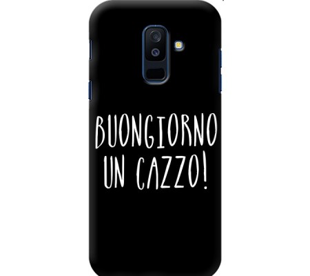 Cover Samsung A6 2018 BUONGIORNO UN CAZZO Black Border
