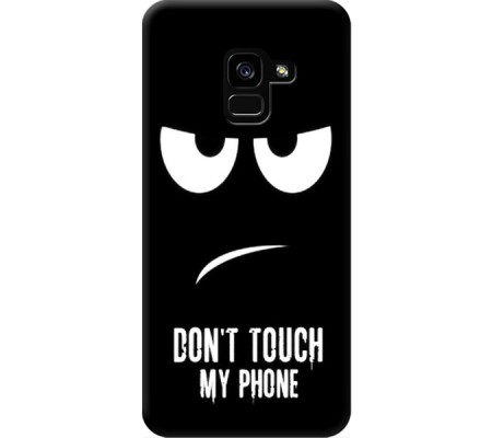 Cover Samsung A8 2018 DONT TOUCH MY PHONE Trasparent Border