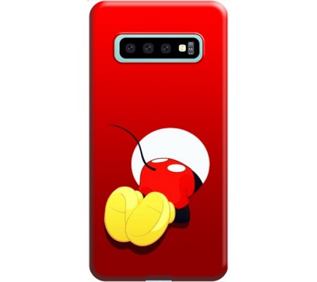 Cover Samsung Galaxy S10 Plus BACK TOPOLINO MIKEY MOUSE Trasparent Border