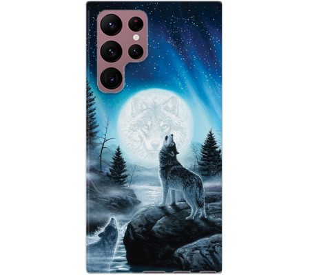 Cover Samsung S22 Ultra WOLF Trasparent Border